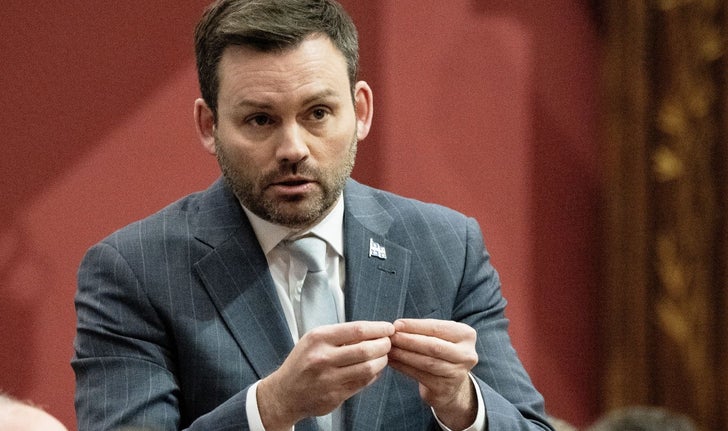 Le chef du Parti québécois, Paul St-Pierre Plamondon