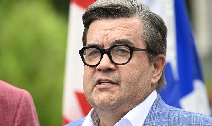 Denis Coderre, lors de l’annonce officielle de sa candidature, le 21 juin dernier, devant l’Assemblée nationale, à Québec