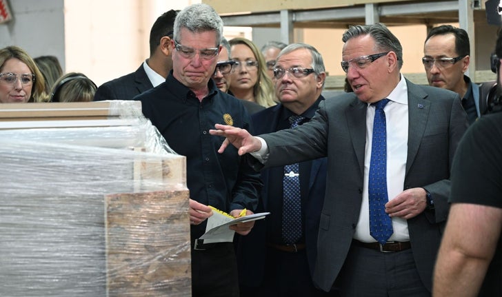 Le premier ministre François Legault effectuait une tournée économique en Beauce.